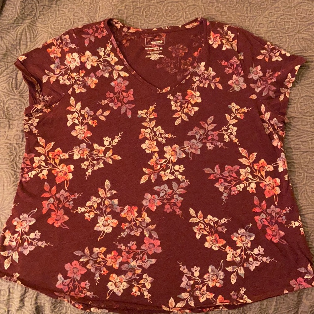 Sonoma - Everyday Tee Floral V Neck